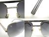 Подлинные солнцезащитные очки LOUIS VUITTON Metal Gray Eye Wear Pilot Attitude #a540 восстановленные