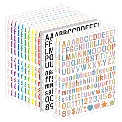0,5-дюймовая наклейка с буквой, цветной арт, тело, водонепроницаемая, маленького размера, для украшения ручного аккаунта, сделай сам, наклейка с английской буквой