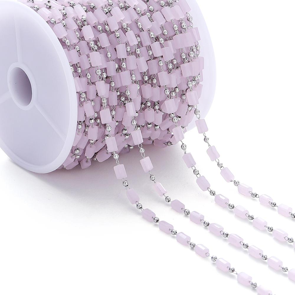 1Meter Bohemian Necklace Chain Cuboid Cube Beads Chains for DIY Necklace Bracelets Jewelry Making Accessories Handmade Chain
