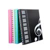 80 Pages Music Score Storage Organizer Plastic Piano Paper Sheets Folder  for School Office