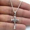 925 Sterling Silver Cross Necklace, Religious Jewelry Gift Religious Jewelry Gift,