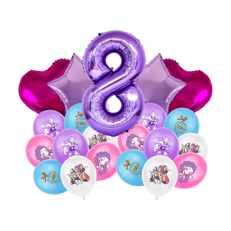 K-pop Охотник на демонов Вечеринка Воздушные шары K-pop Huntrix Вечеринка Воздушный шар Фон K-pop Охотник Воин Принадлежности для вечеринки по случаю дня рождения