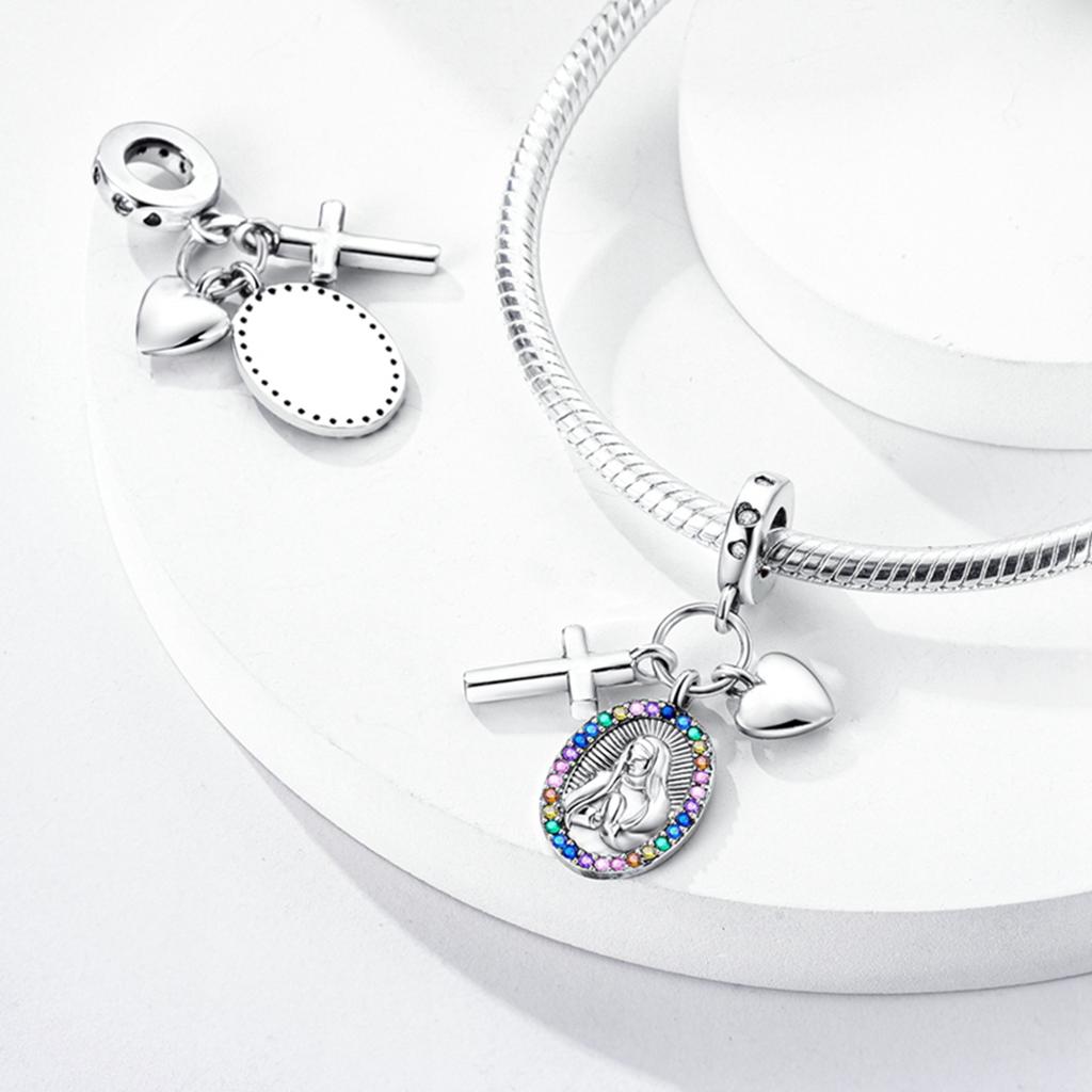 Cross Copper Charms Religion Pendant For Woman Fit Original Beads Bracelet Diy Fashion Jewelry