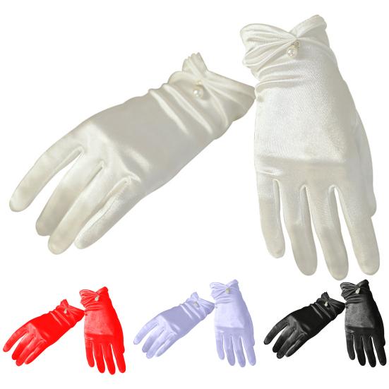 1 пара популярных 3D эластичных перчаток для выпускного вечера, гладких атласных свадебных перчаток для фестиваля