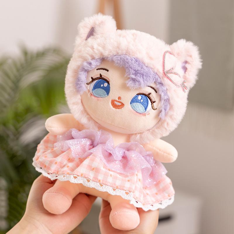 Кукла из хлопка, нарядная кукла, милая маленькая девочка, играющая в домик, плюшевые игрушки, детский подарок на день рождения