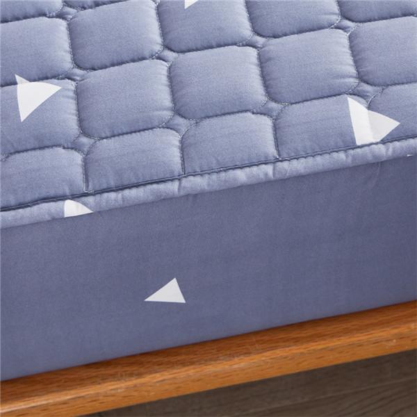 Quilted Mattress Cover Printing Non-slip Fitted Bed Sheet Dust Protection Cover Thicken Bedding Sheet Bedcloth No Pillowcases