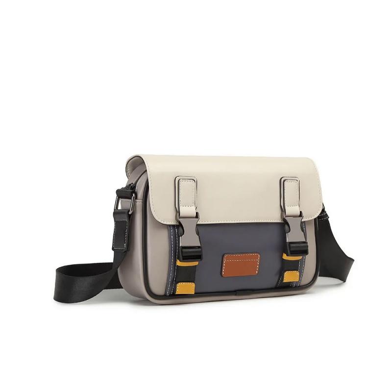 2024 Men's New Stitching Color Trend Small Square Bag Fashion Casual Large Capacity Crossbody Bag Man's Aesthetic Sling Shoulder