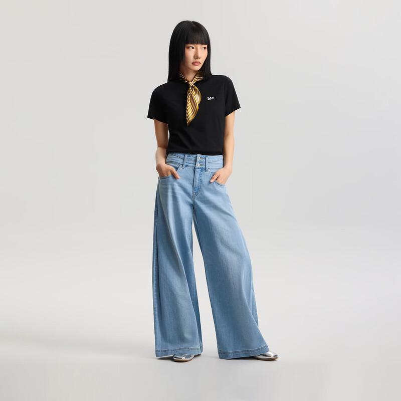 Lee Women's Slouchy Ultra Loose Wide-Leg Jeans