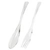 IJ Classic Spoon and Fork Set, 20cm, Made In Japan, Bleach Safe, Perfect for Home Parties, Outdoor Activities, and Camping. Stylish and Cute Clear Des