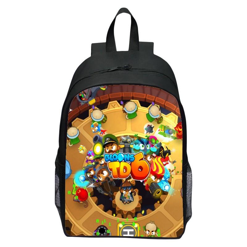 16-дюймовый детский рюкзак Башня из шаров Anti Bloons TD6 Рюкзак для ученика начальной и средней школы Мальчика и Девочки Рюкзак