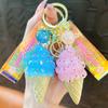 Милый креативный чехол для телефона с подсветкой в виде мороженого, наручный брелок для ключей, сумка, подвеска, аксессуары, изысканный подарок, светящиеся игрушки