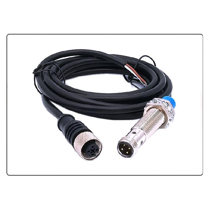 M12 Air Plug Proximity Sensor Detection 2/4mm NPN PNP NO NC Inductive Proximity Switch With 4 Cores 2M Aviation Plug Cable DC AC Switches Oil