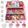 155/577Pcs Colorful Girls Hair Bands No Hurt Hair Hair Clips Kids Hair Accessories  Girls Children