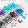 12 Grids Star Sequin Five-Pointed Star Colorful Nail Art Charm Sparkle 3D Nail Rivet Nail Decor Diy Manicure Accessories
