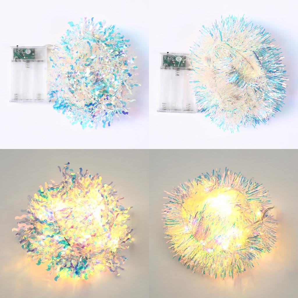 Рождественская переливающаяся искусственная марена красочная фольга кисточка гирлянда рождественская елка свадьба день рождения вечеринка домашний декор принадлежности