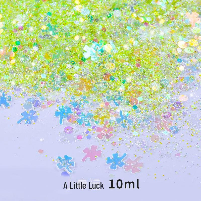 Dreamy Summer Glitter Mix: Hexagonal Sequins, Laser, and Fine Glitter In DIY Hemp Material.