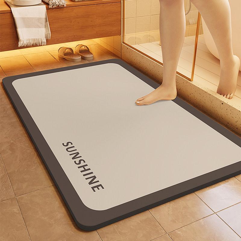 Export quick-drying diatom mud floor mat, water-absorbing non-slip foot mat, household bathroom door carpet, bathroom floor mat