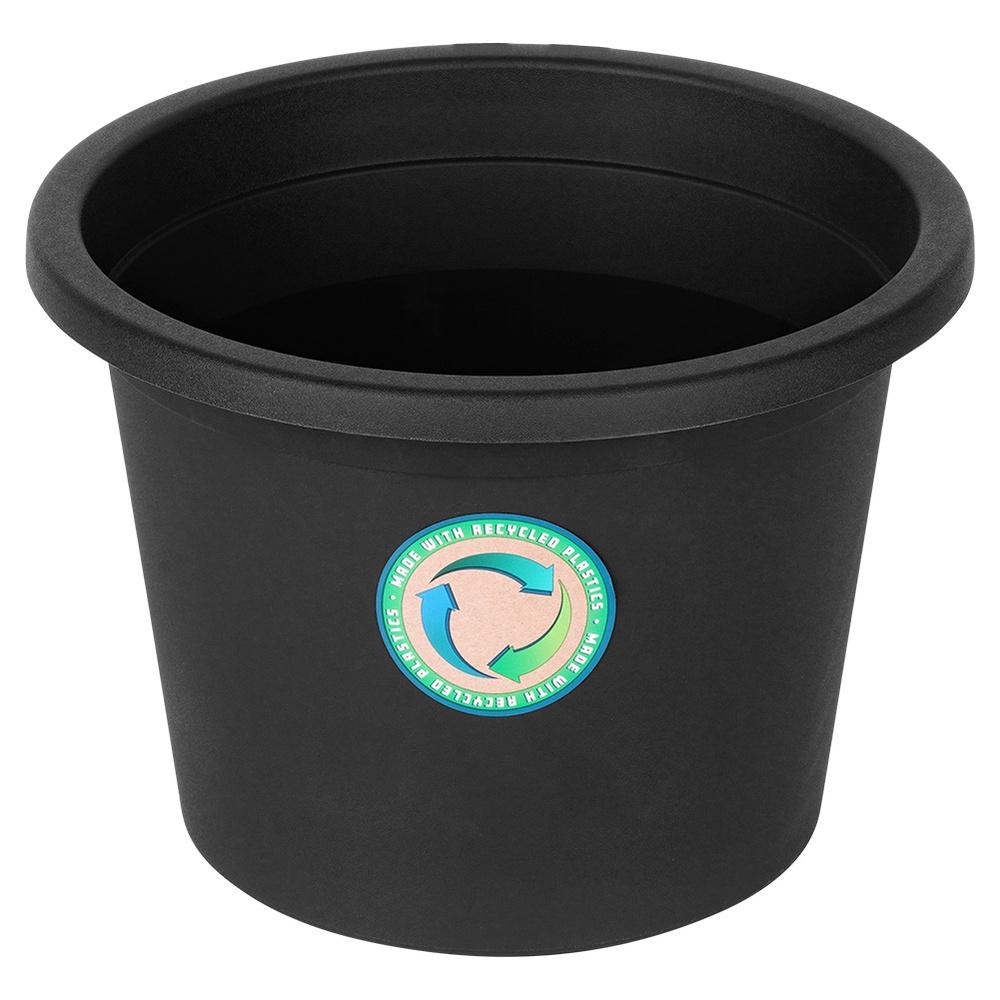 Garden Pot Outdoor Plastic Round Pot Black 27.5x19.5 cm