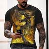 Мужская футболка с рисунком дракона, футболки с 3d принтом, мужская модная футболка с круглым вырезом и короткими рукавами, детские топы, футболки для мальчиков, футболка Harajuku