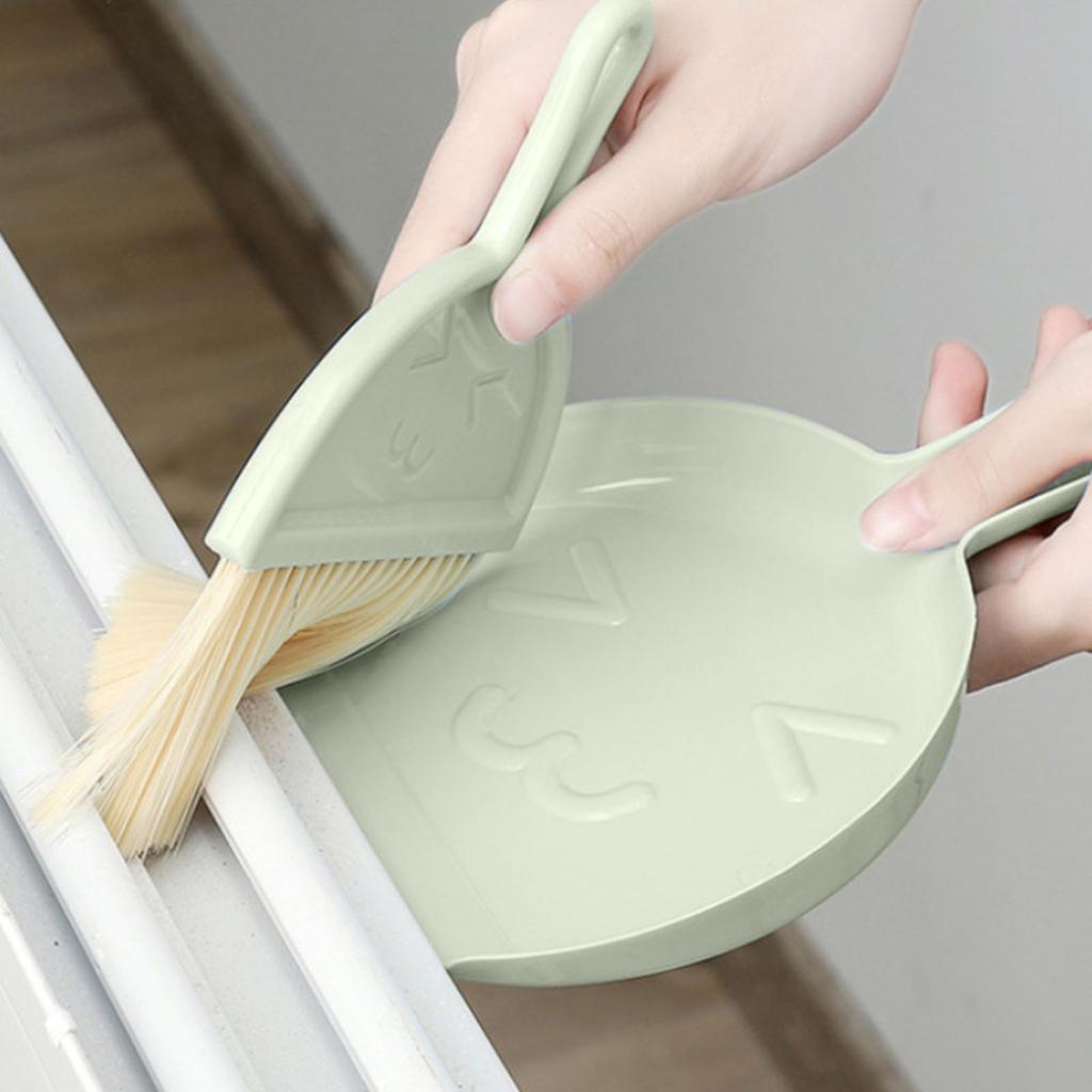 Мини-веник, набор совков, пластиковый ручной совок с изображением улыбки, эффективная уборка, портативный крошечный совок с щеткой