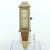 Нерабочие Кварцевые Часы-Браслет GUCCI 1500L Прямоугольный Золотой Циферблат Женские Часы Не Водонепроницаемые 2 Стрелки