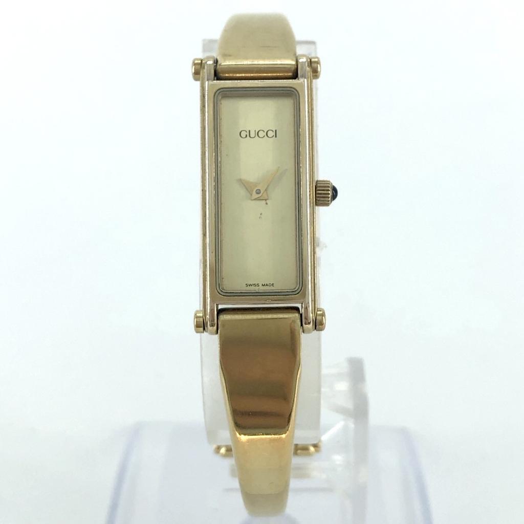 Нерабочие Кварцевые Часы-Браслет GUCCI 1500L Прямоугольный Золотой Циферблат Женские Часы Не Водонепроницаемые 2 Стрелки