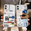 Clear Art Lable Soft Tpu Phone Case For Iphone 13 Cases Iphone 11 12 13 14 Pro Max Mini X Xs Xr 7 8 Se 2020 2022 6 6s Plus Cover