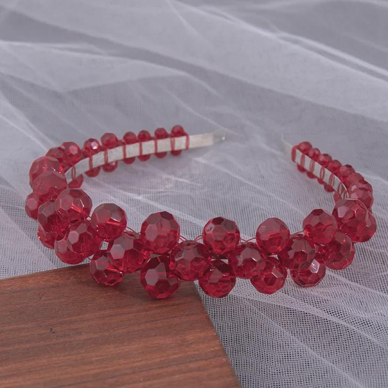 Европейский ободок с хрустальными бусинами - свадебная фата и аксессуар для волос