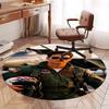 Top Gun Printed Round Rug Carpet Chair Rug Area Rug Entryway Doormats,for Office Chair Living Room Bedroom Kitchen Room.