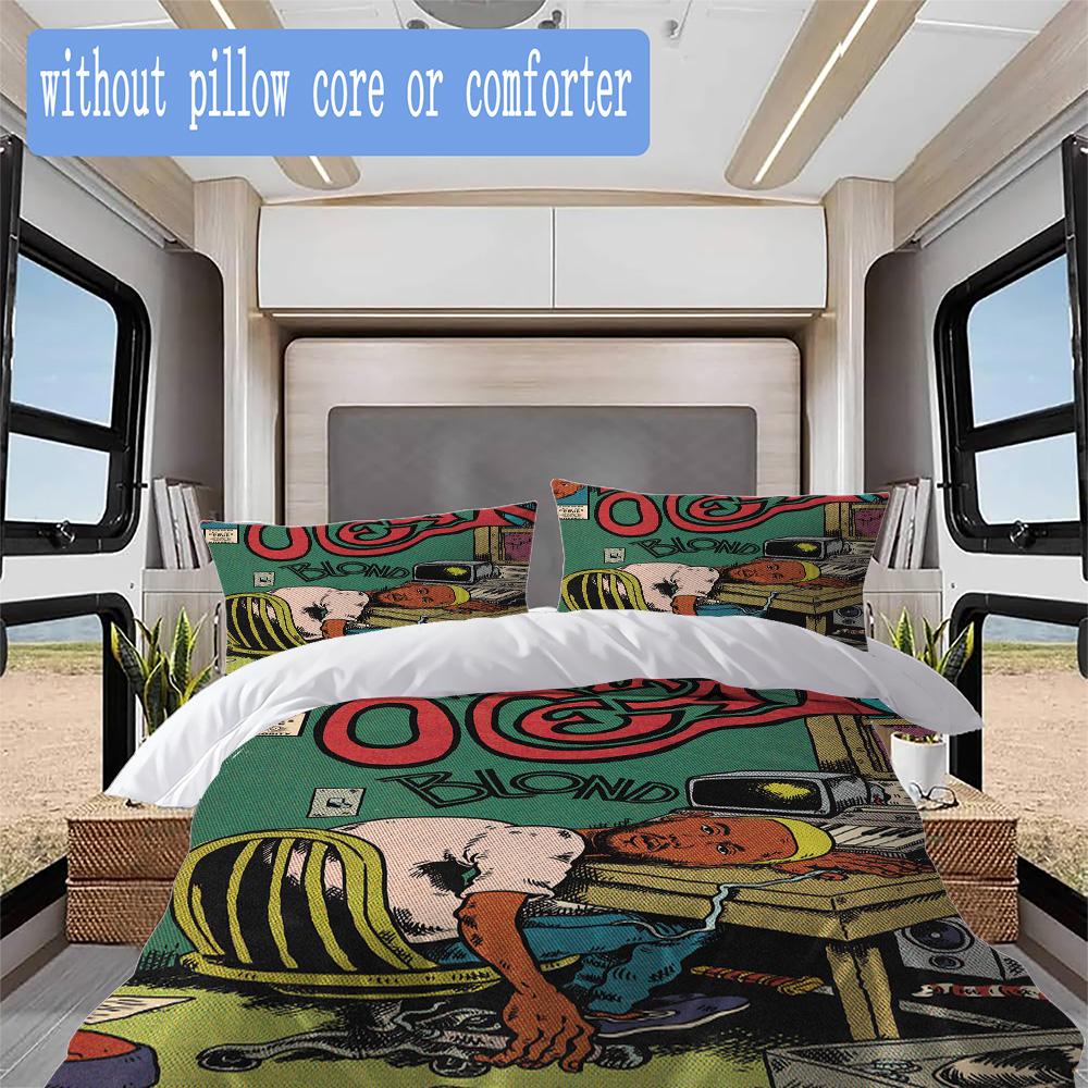 Frank Ocean Pattern Bedding,Quilt Set Quilt Cover Pillowcase Home Birthday Gift (1*duvet cover+2*pillowcase,without core)ZSJT0917178