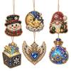 Сезонное Праздничное Подвесное Украшение 6 Шт. Рождественский Набор для Творчества DIY с Искусственным Жемчугом, Украшения, Арт-Декор со Стразами для Вечеринки, Украшение для Елки