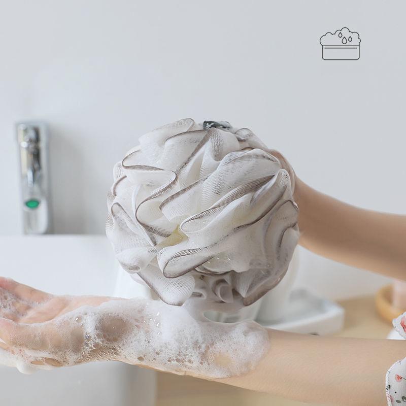 Мягкая сетка для душа, пенящаяся губка, отшелушивающий скруббер, шарик для ванны, очиститель кожи тела, чистящий инструмент, аксессуары для ванной комнаты