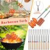 5/8/12 шт. выдвижная вилка для барбекю из нержавеющей стали, вилка для барбекю из мяса на гриле