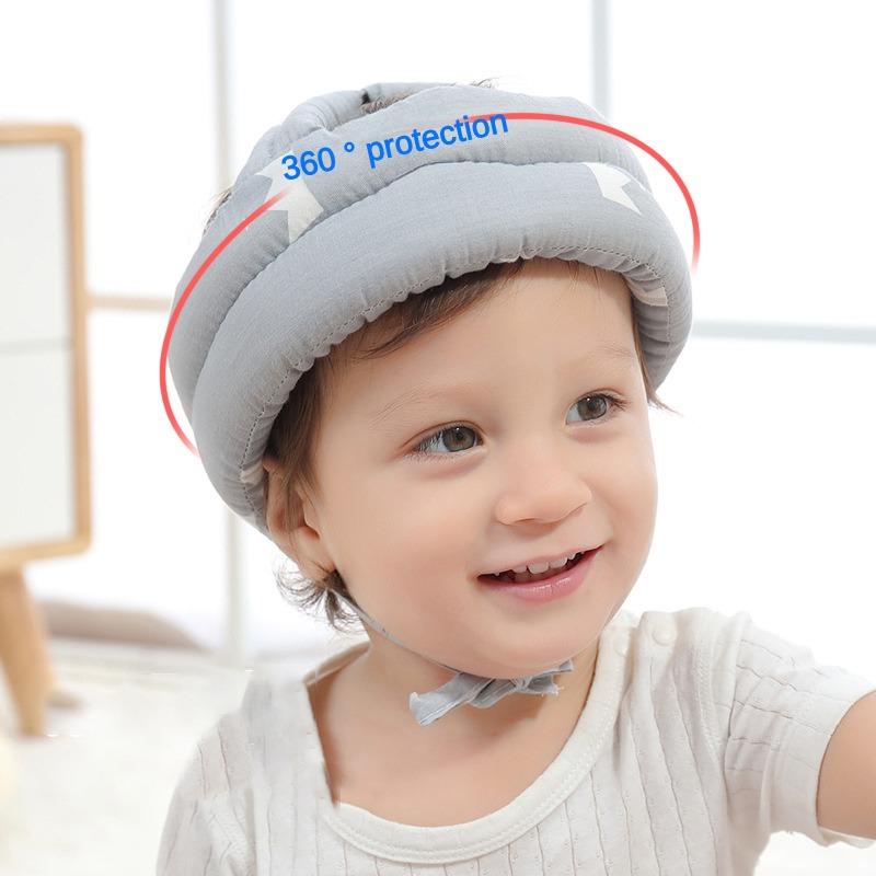 Infant Toddler Baby Cartoon Safety Helmet Kids Head Protection Hat for Learn Walking Crawling Children Protective Headgear