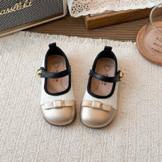 Girls' retro princess-style leather shoes with soft soles, fashionable princess shoes, new autumn non-slip single shoes for little girls