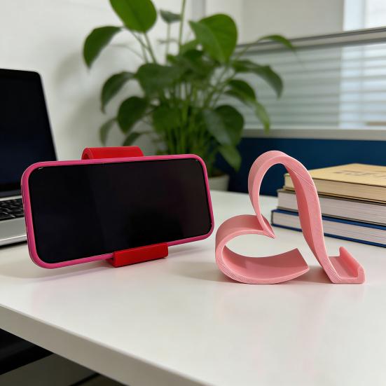 Держатель для телефона в форме сердца Милый 3D-печатный подставка для телефонов, планшетов, Kindle Романтичный настольный держатель для телефона в форме сердца для офиса, прикроватной тумбочки