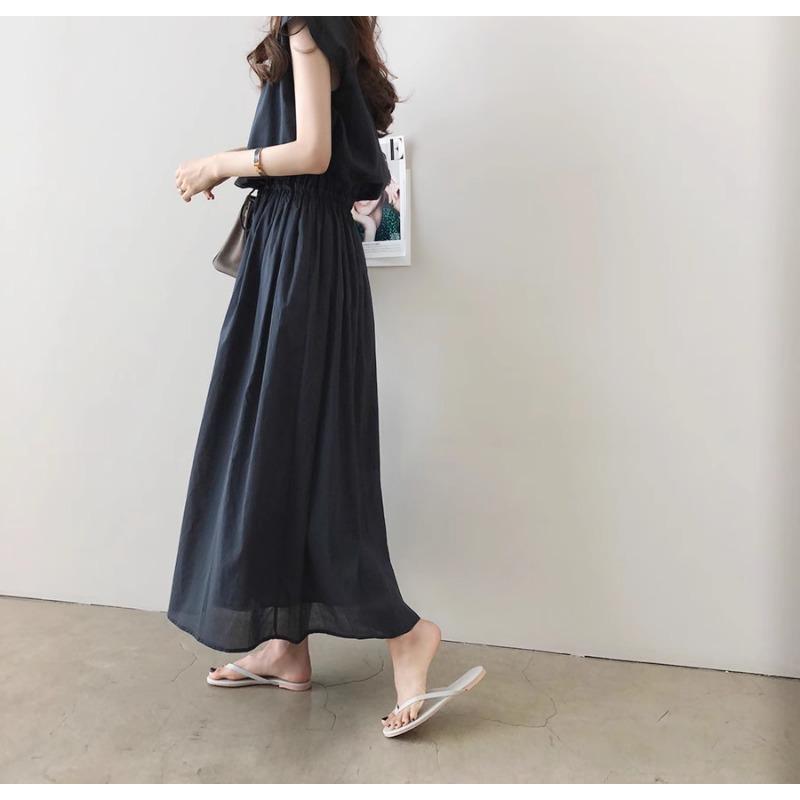 Большая юбка летнее платье свободного покроя из хлопка и льна большого размера