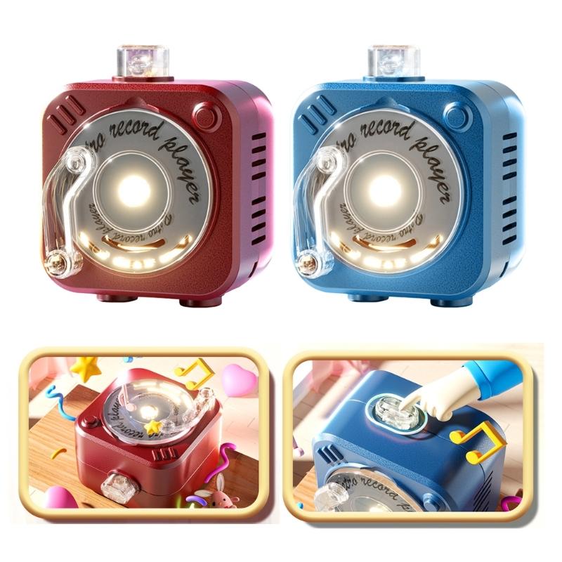 Мини-проигрыватель виниловых пластинок Мини-голосовой проигрыватель Брелок Функция воспроизведения Регулируемая ручка громкости Для ежедневного использования в путешествиях