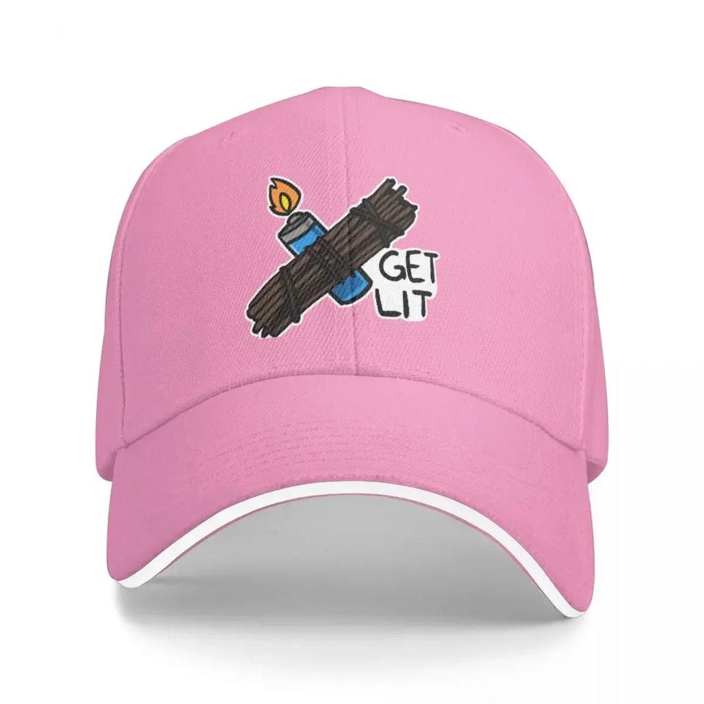 Get Lit Phasmo Smudge Baseball Cap Snap Back Hat Hip Hop Sunhat winter hats for Unisex For Women Unisexs