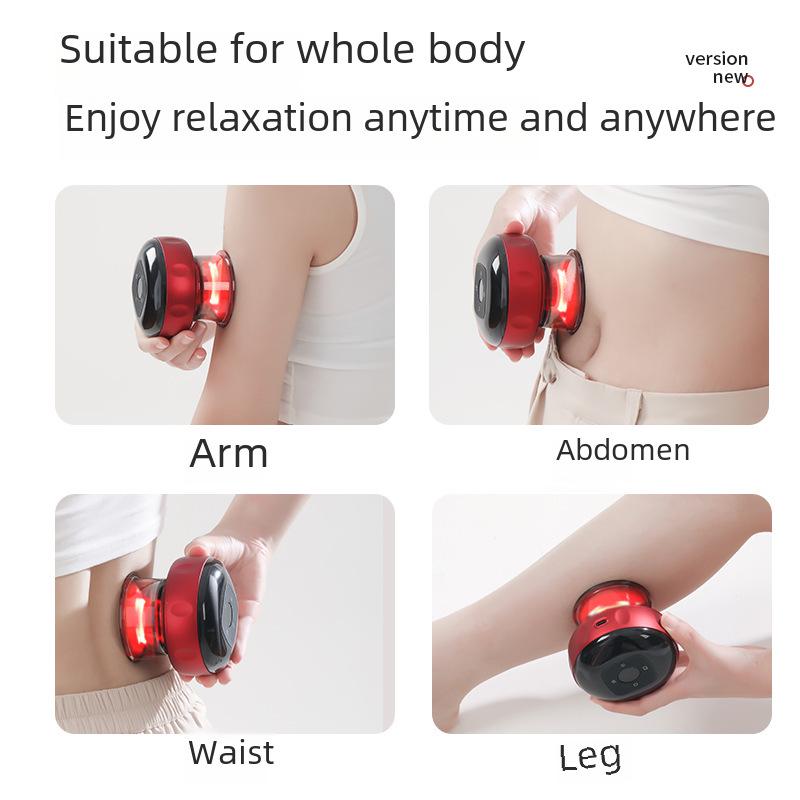 Smart Electric Cupping & Scraping Device with Wireless Charging & Heat Therapy