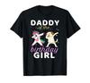 Birthday Girl's Daddy Doubles Unicorn Marquee Dog Birthday T-Shirt