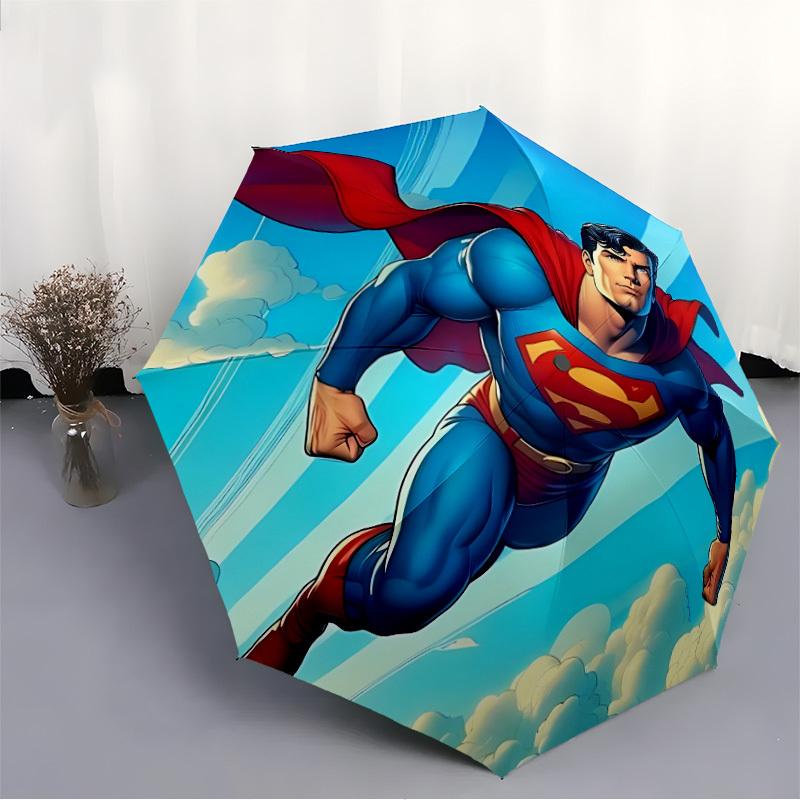 1pc Superman, Flying Automatic Open/Close Umbrella - 8-Rib Stability - All-Season Everyday & Formal Use yy251022017