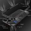 Алюминиевый чехол для iPhone 16 Pro Max с кожаной пряжкой и вращающейся подставкой, совместимый с iPhone 15