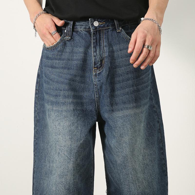 Женские мешковатые джинсовые шорты в стиле Y2k, широкие короткие брюки, модные, с высокой талией, темные, длиной до колена, свободные, унисекс, повседневные джинсы