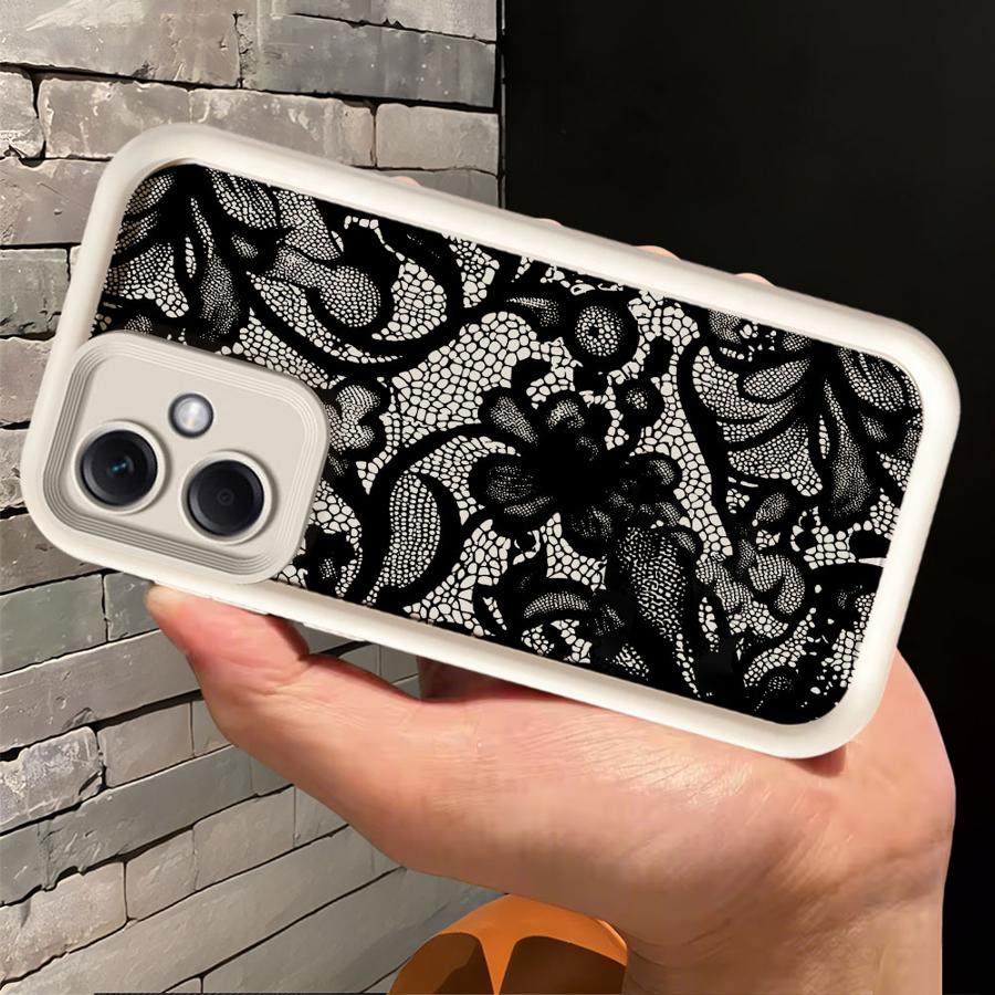 Мягкий чехол для телефона Xiaomi Redmi 13 A4 12 A3 A1 A2 Plus Кружевной узор Модный Забавный