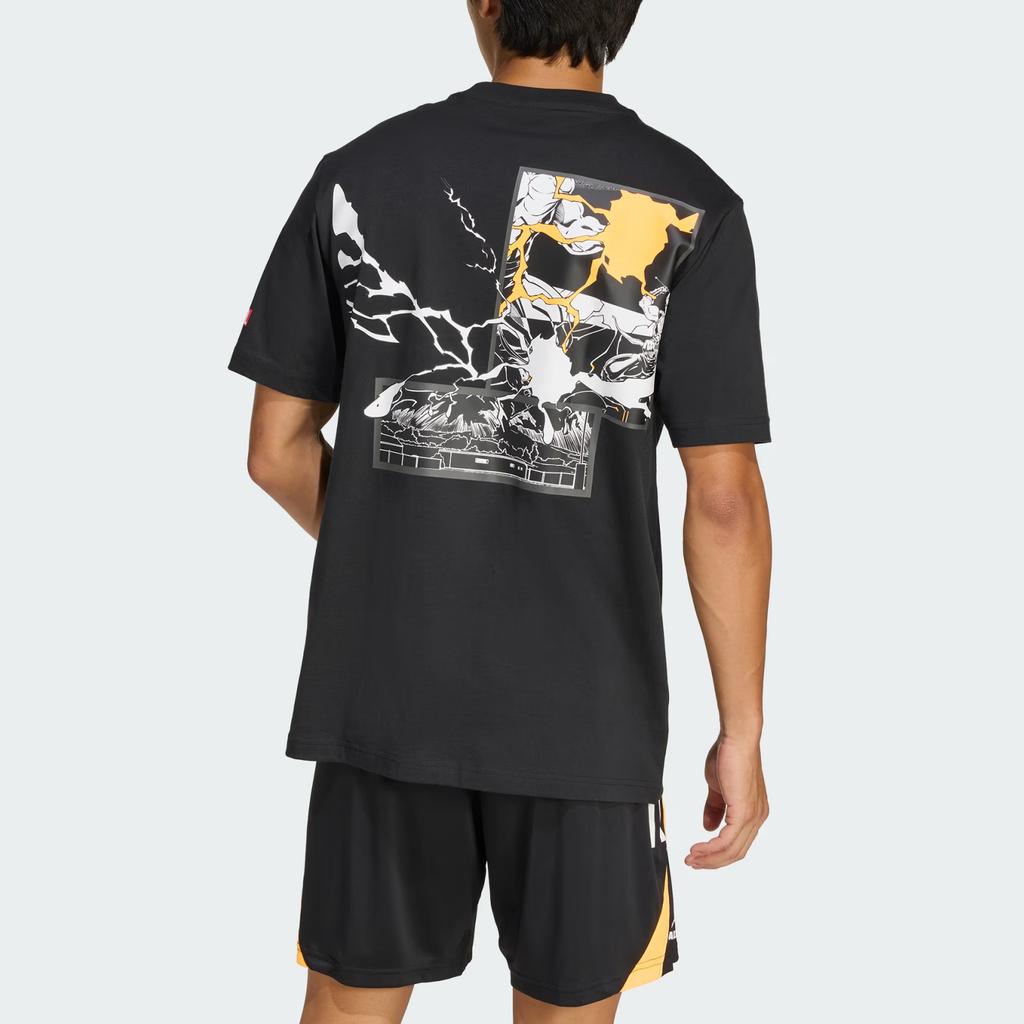 Adidas X Marvel Коллаборация Регби FW25 Пуловер с круглым вырезом Регби All Blacks Вязаная футболка с коротким рукавом Мужские топы JV9968