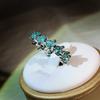 copper high-definition jewelry design simulation Paraiba tourmaline ring light luxury color treasure love ring jewelry gift