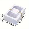 12pcs Large Kraft Paper Box Biscuit Candy Cake Gift Box PVC Transparent Window Birthday Gift Wedding Party Supplies Packaging Box Wedding