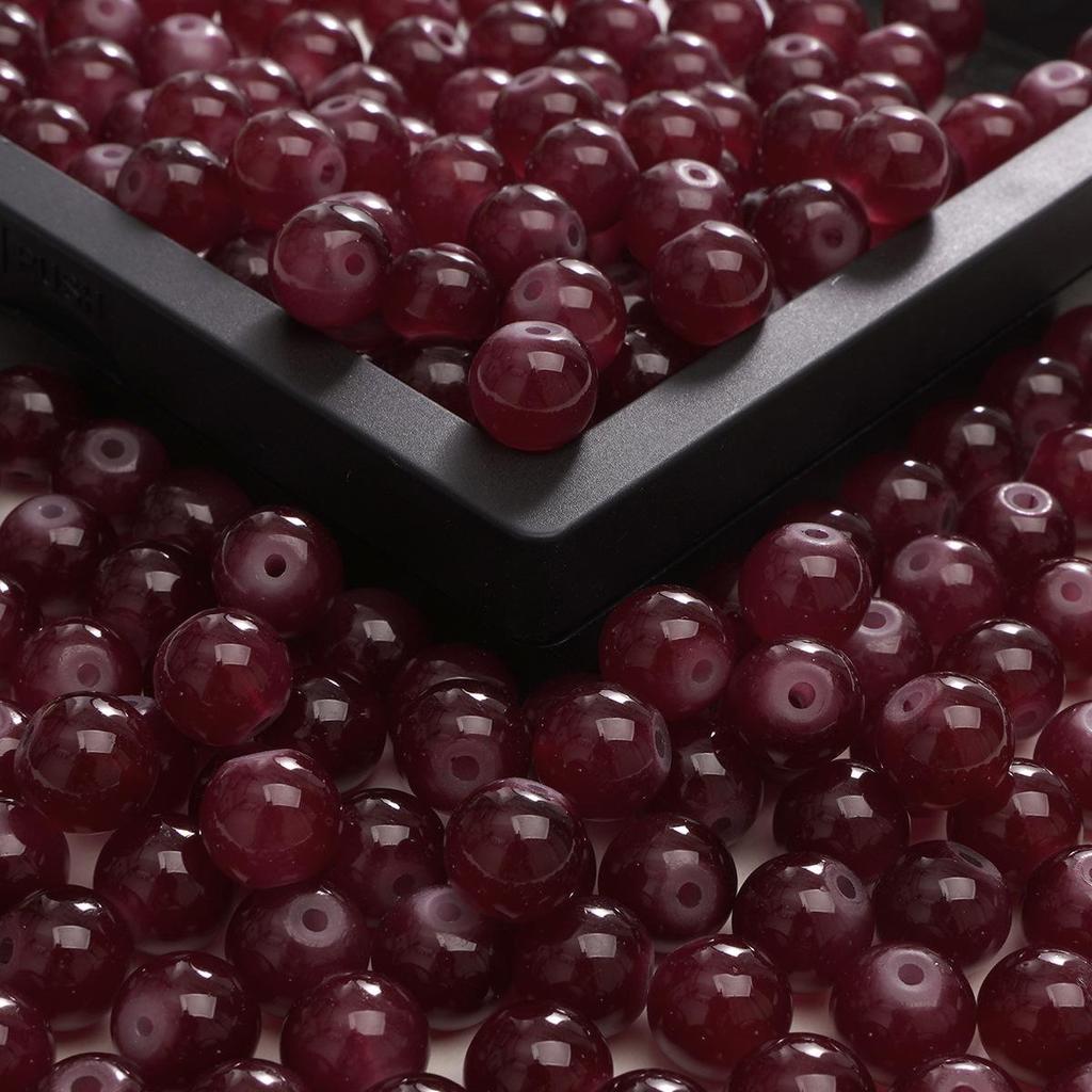 Бусины из имитации нефрита 6 мм, однотонные, для изготовления украшений своими руками