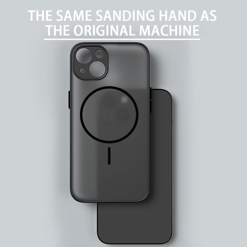 Магнитный чехол для телефона MagSafe Wireless Charge для iPhone 16E 15 Pro Max 14 Pro 13 Soft Edge Slim Shockproof Clear Matte Hard PC Bumper Cover